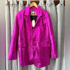 Walter Baker Fuchsia Metallic Blazer